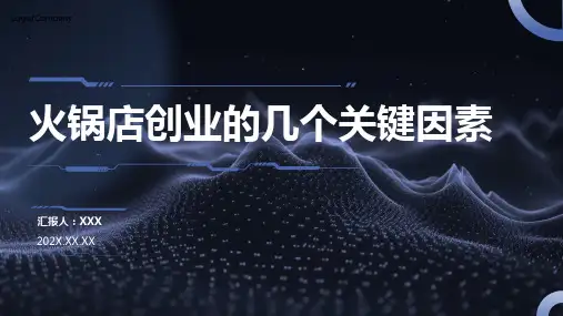 火锅店创业计划书ppt模板