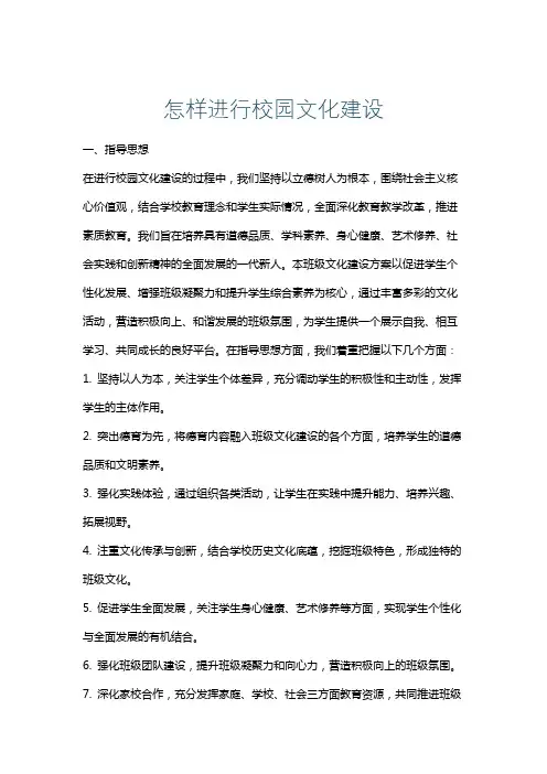 怎样进行校园文化建设