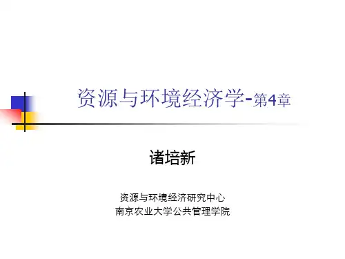 资源与环境经济学—第4章