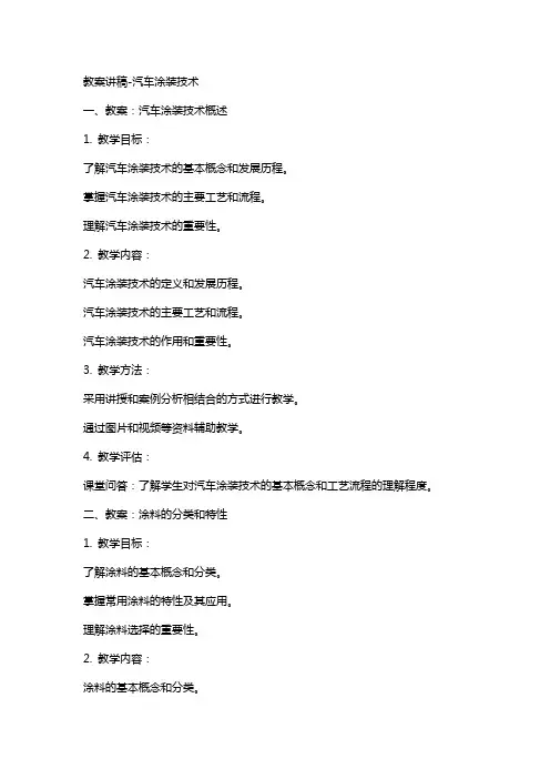 教案讲稿-汽车涂装技术