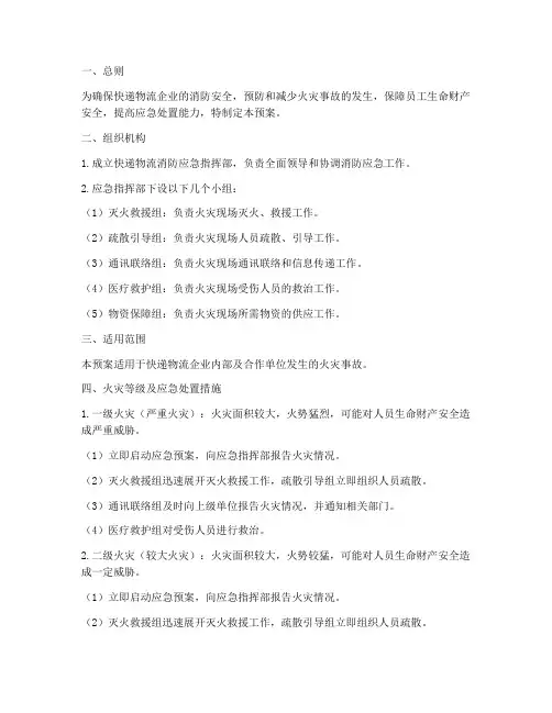 快递物流消防应急预案