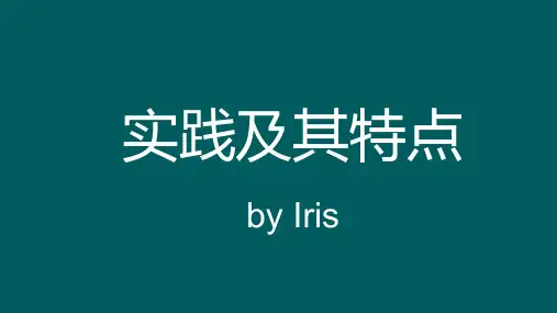 实践及其特性