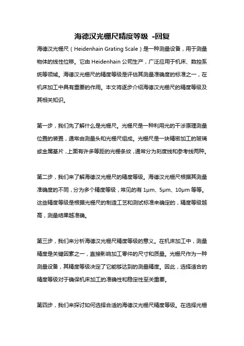 海德汉光栅尺精度等级 -回复