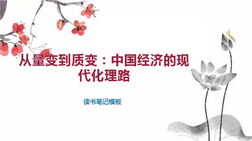 《从量变到质变：中国经济的现代化理路》读书笔记模板