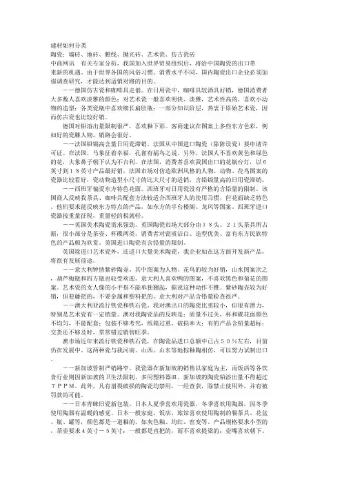 建材类别详解
