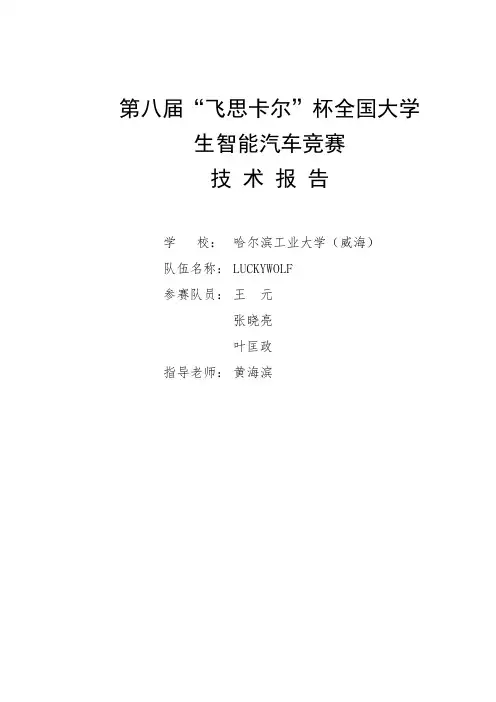 第八届飞思卡尔智能车竞赛摄像头组哈工大(威海)技术报告