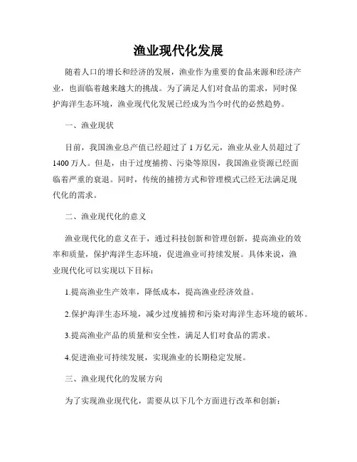 渔业现代化发展