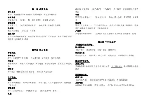 西方史学史名词解释简略版