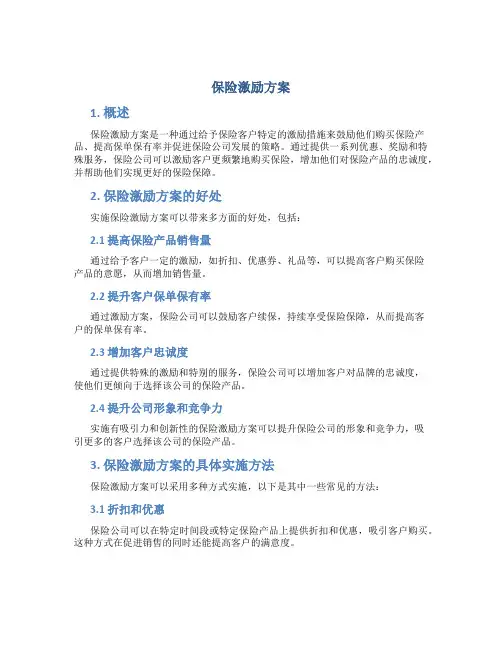 保险激励方案