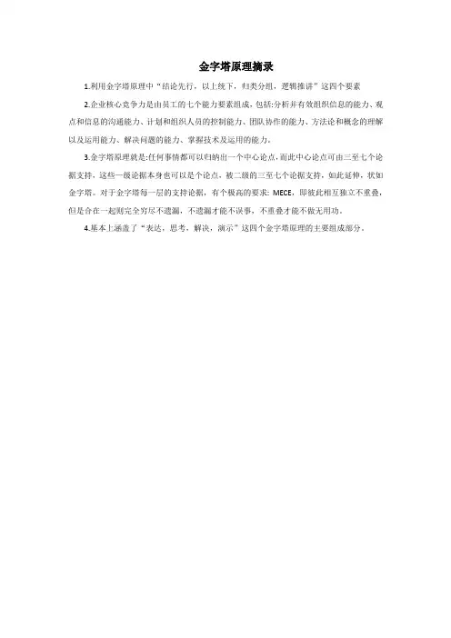 金字塔原理摘录