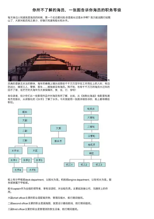 你所不了解的海员，一张图告诉你海员的职务等级