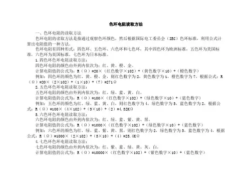 色环电阻读取方法