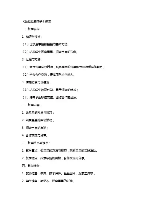 《数星星的孩子》教案