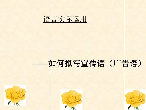 拟写广告语和宣传语ppt课件