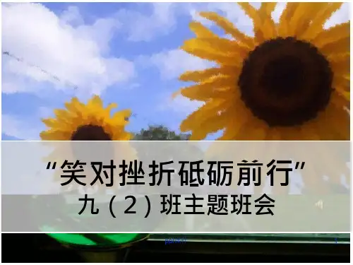 笑对挫折砥砺前行主题班会课件