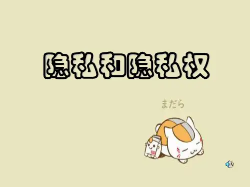 隐私受保护PPT教学课件