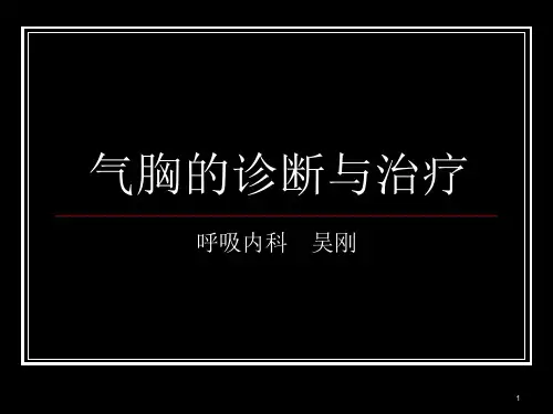 气胸的诊断和治疗PPT课件