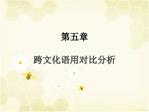跨文化交际_第五章_第一节_语用对比分析