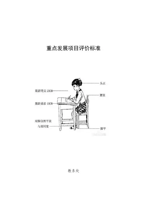 小学重点发展项目评价标准(三姿)