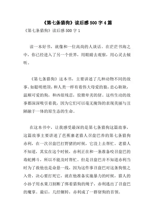 《第七条猎狗》读后感500字4篇读后感