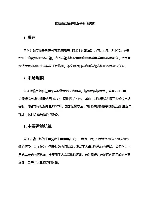 2024年内河运输市场分析现状