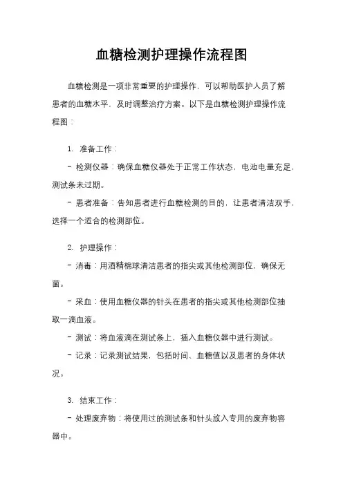 血糖检测护理操作流程图