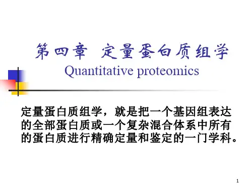 蛋白组学定量蛋白质组学.ppt