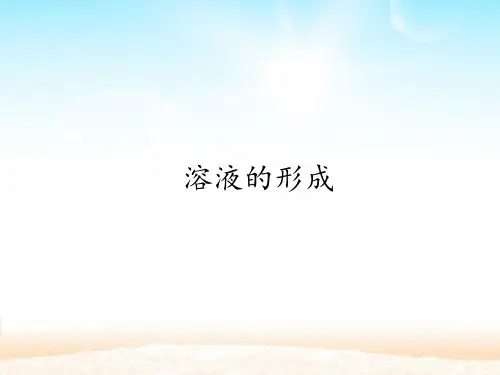 九年级化学溶液的形成课件PPT