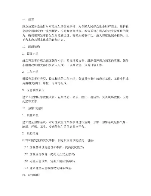 紧急预案体系