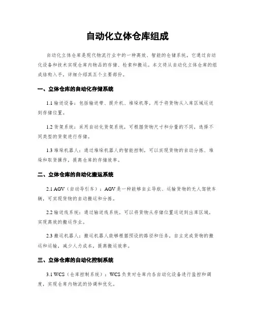 自动化立体仓库组成
