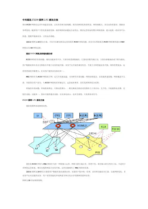 中兴通迅ZXJ10固网2.5G解决方案