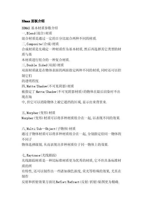[详解]3dmax面板介绍