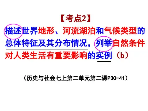 2017年浙江中考第一轮社会考点2-世界地形河湖气候