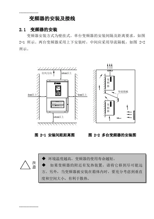 (整理)变频器的安装及接线