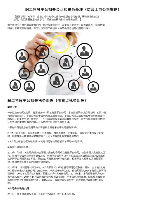 职工持股平台相关会计和税务处理（结合上市公司案例）