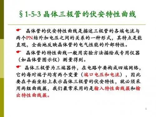 晶体三极管的伏安特性曲线解读
