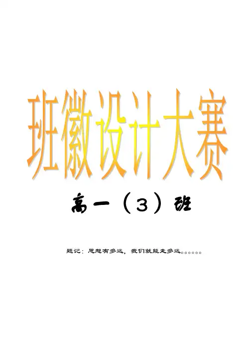 高一(3)班班徽设计大赛