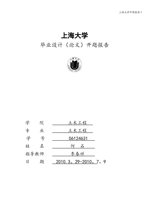 上海大学开题报告1