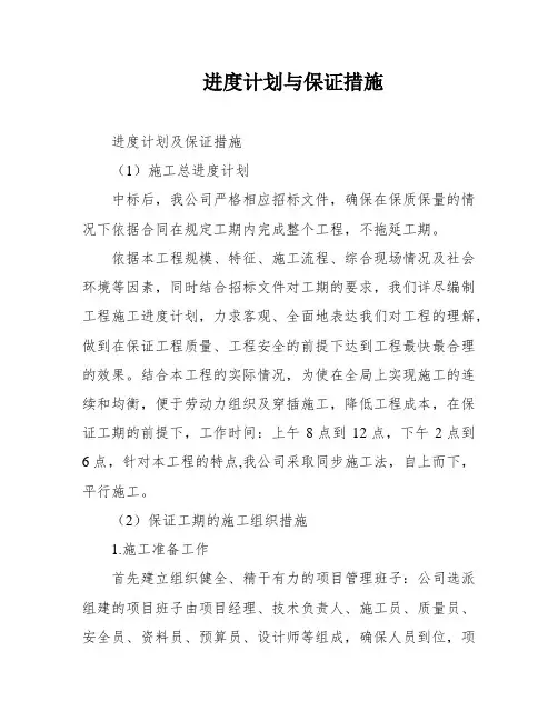 进度计划与保证措施