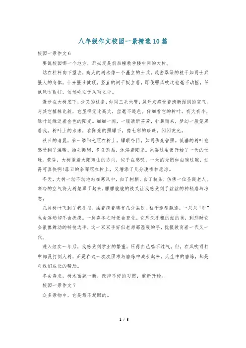 八年级作文校园一景精选10篇
