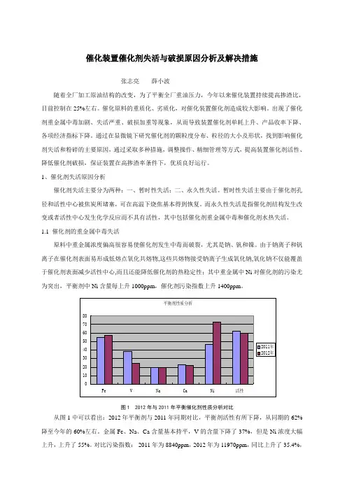 催化装置催化剂失活与破损原因分析及解决措施
