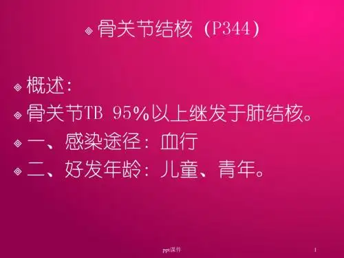 骨关节结核  ppt课件