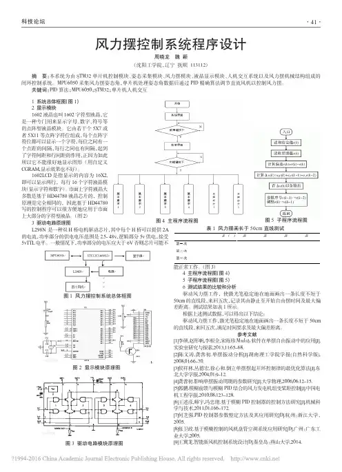 风力摆控制系统程序设计