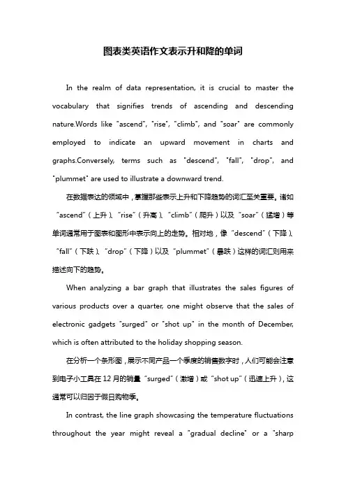 图表类英语作文表示升和降的单词