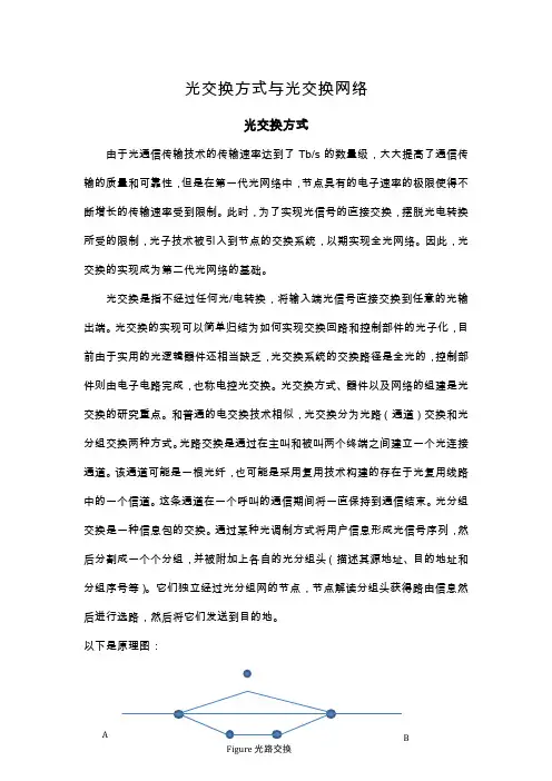 光交换方式与光交换网络