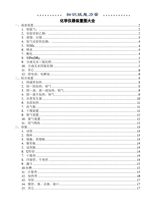 化学仪器装置图大全