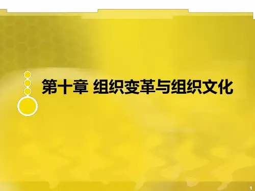 管理学第五版(周三多)第十章  组织变革与组织文化