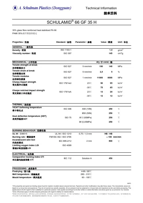 塑料特性表AS 66 GF 35H