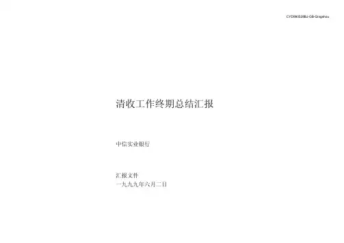 麦肯锡—中信银行—清收工作终期总结汇报