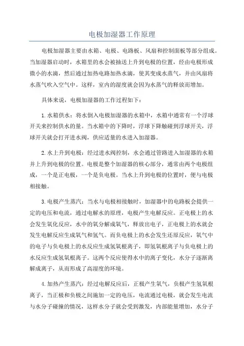 电极加湿器工作原理